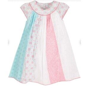 Mothercare Girls Eyelet Patchwork Paisley Dress Cottagecore Prairie Boho 3-6MO